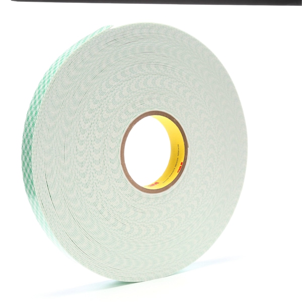 Dbl Side Foam Tape, 1"x36 yds., 1/16", Natural, PK9